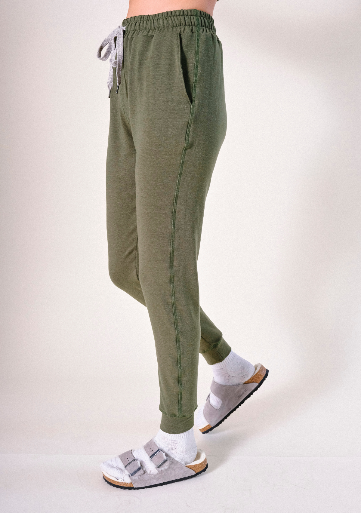 Agnes Organic Cotton + Tencel™ Jogger Pant - Moss - Homeland Harvest