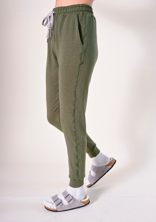 Agnes Organic Cotton + Tencel™ Jogger Pant - Moss - Homeland Harvest