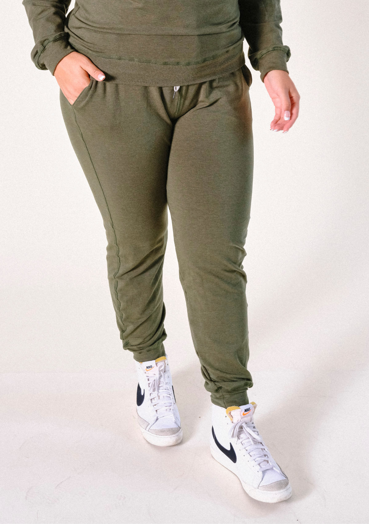 Agnes Organic Cotton + Tencel™ Jogger Pant - Moss - Homeland Harvest