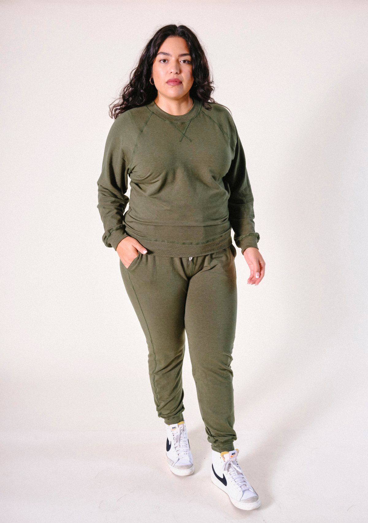 Agnes Organic Cotton + Tencel™ Jogger Pant - Moss - Homeland Harvest