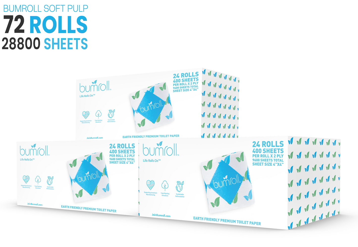Bumroll, Proudly Made in USA, Premium Toilet Paper & Paper Towels, Plants Trees In The USA - Homeland Harvest