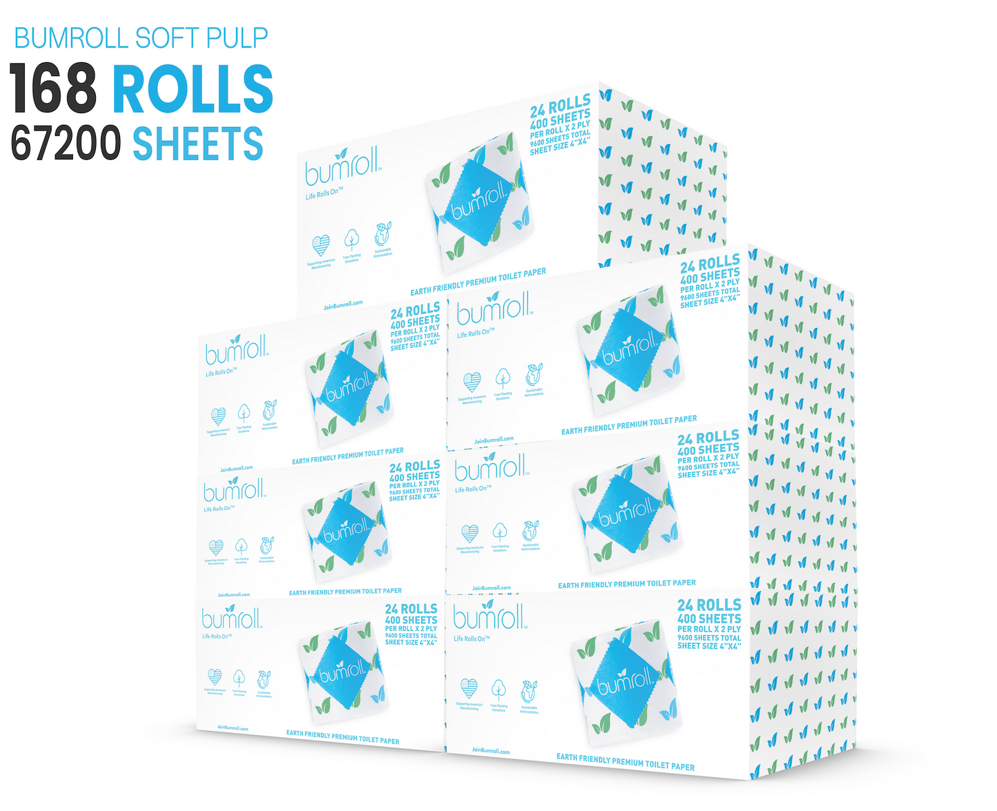 Bumroll, Proudly Made in USA, Premium Toilet Paper & Paper Towels, Plants Trees In The USA - Homeland Harvest