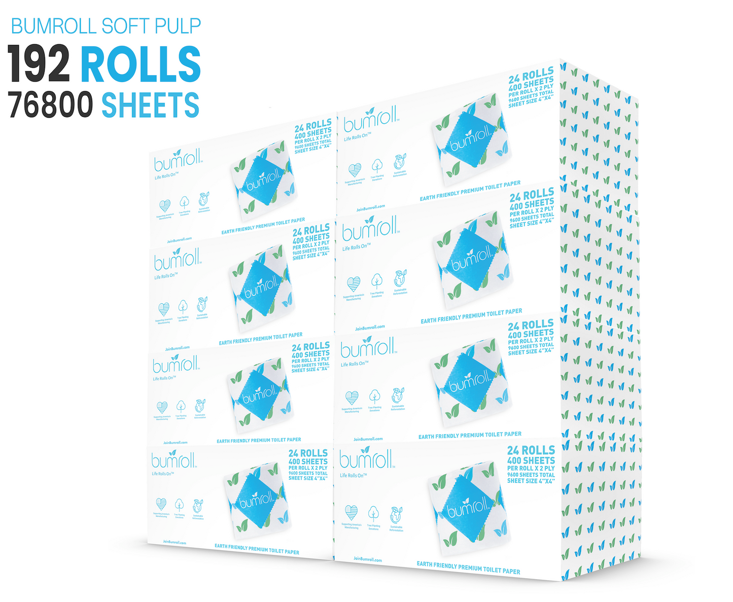 Bumroll, Proudly Made in USA, Premium Toilet Paper & Paper Towels, Plants Trees In The USA - Homeland Harvest