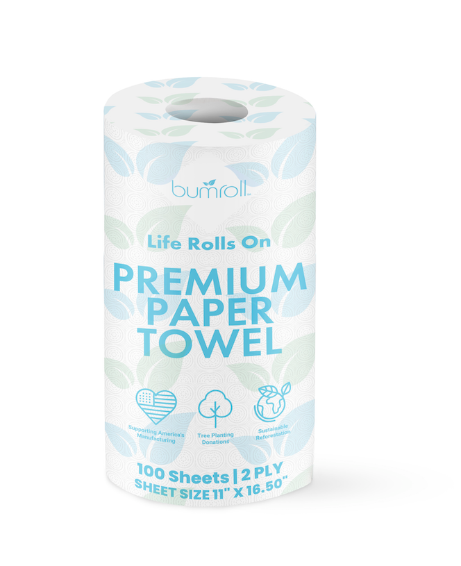 Bumroll, Proudly Made in USA, Premium Toilet Paper & Paper Towels, Plants Trees In The USA - Homeland Harvest