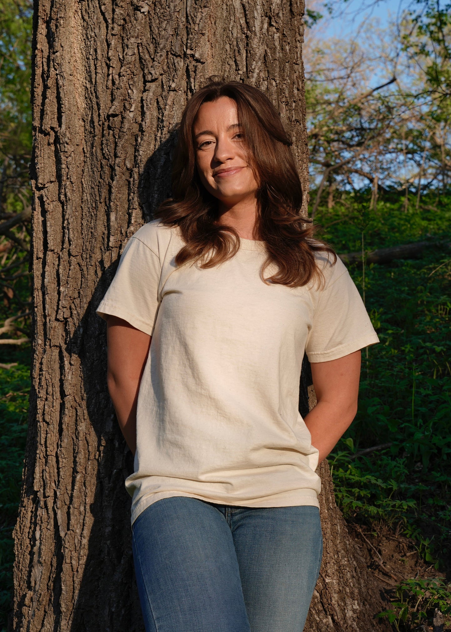 Unisex Organic Cotton Short Sleeve T-Shirt - Undyed - Homeland Harvest