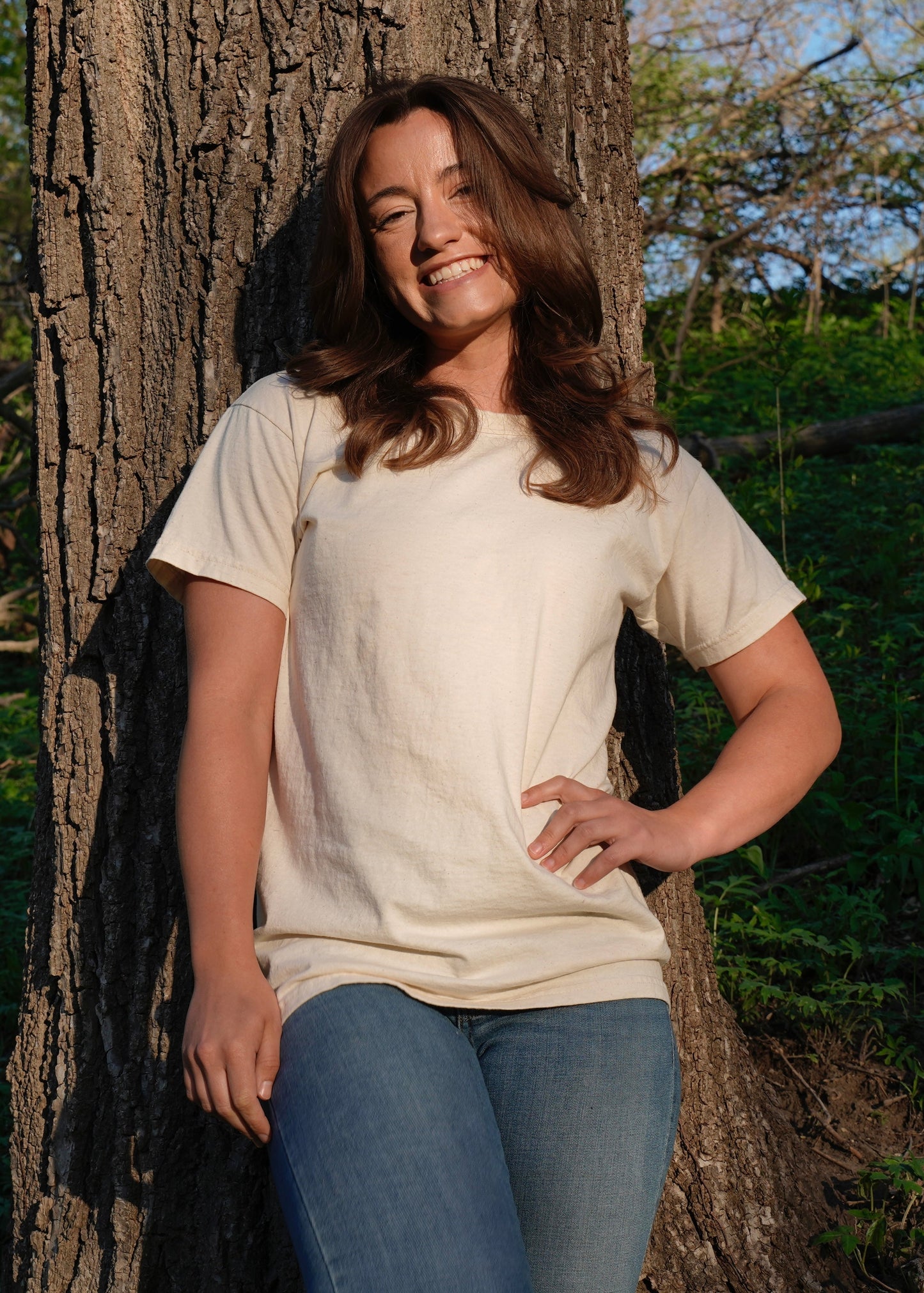 Unisex Organic Cotton Short Sleeve T-Shirt - Undyed - Homeland Harvest