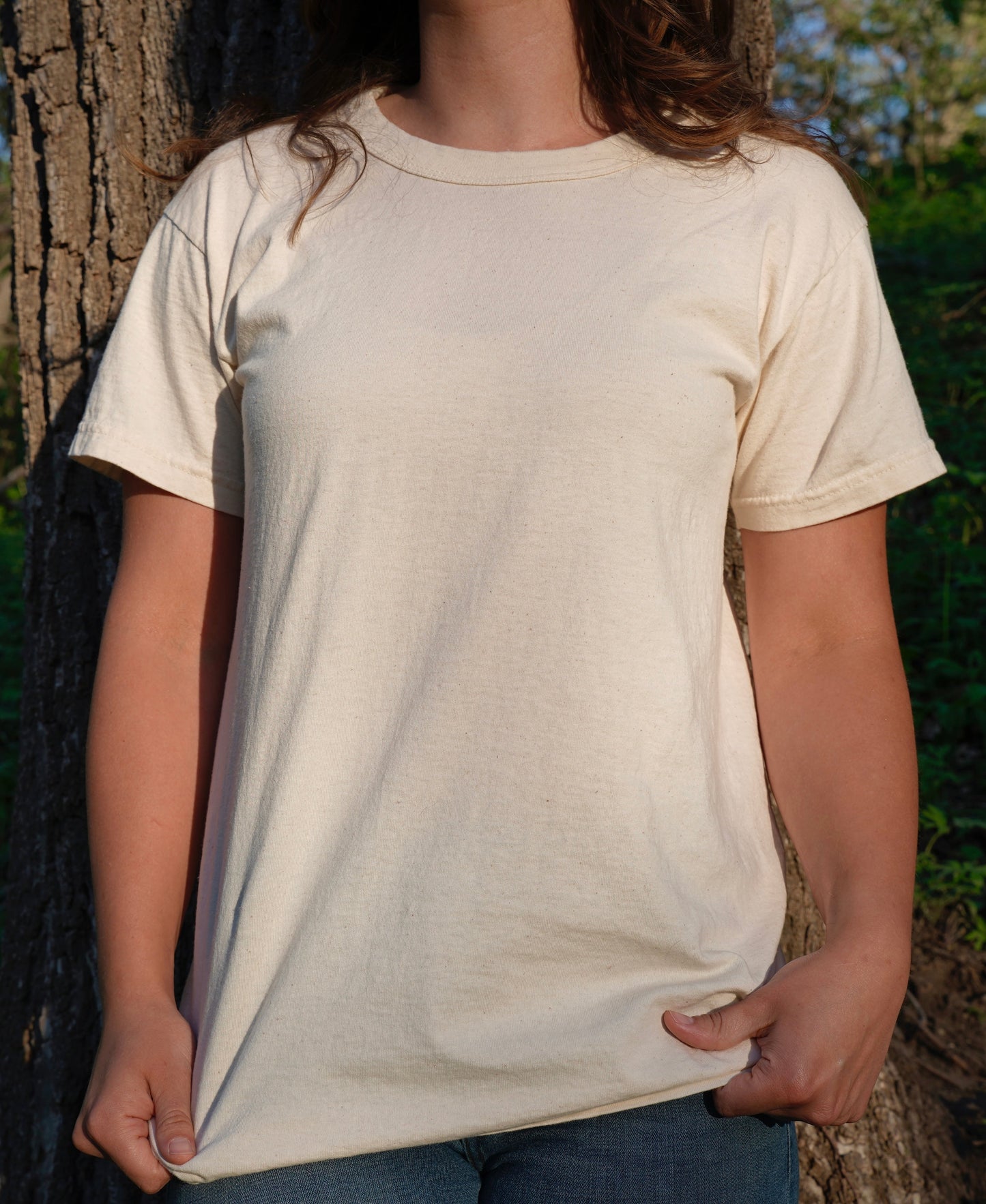 Unisex Organic Cotton Short Sleeve T-Shirt - Undyed - Homeland Harvest