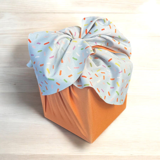 Small Reusable Cloth Furoshiki Gift Wrap | Spring Confetti - Homeland Harvest