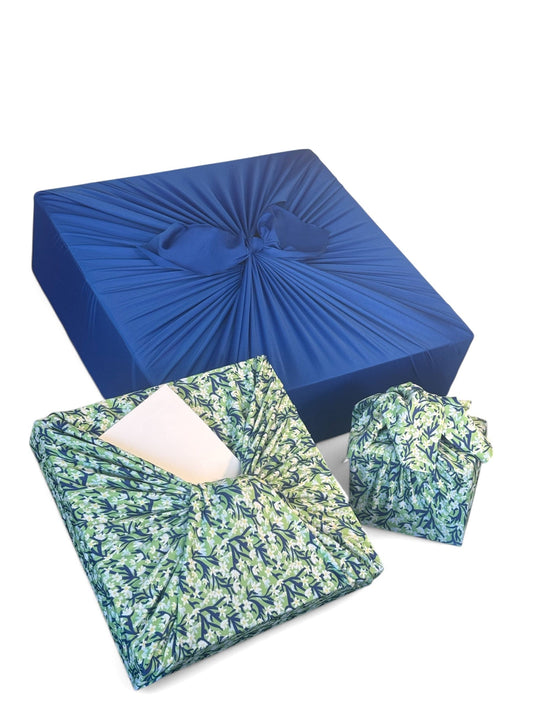 Small Reusable Furoshiki Cloth Gift Wrap | Spring Floral - Homeland Harvest
