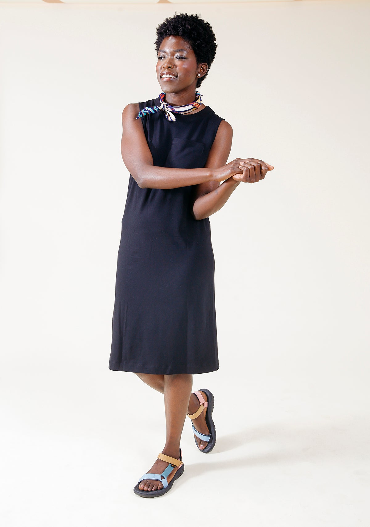 Sophie Tank Jersey Dress - Black - Homeland Harvest