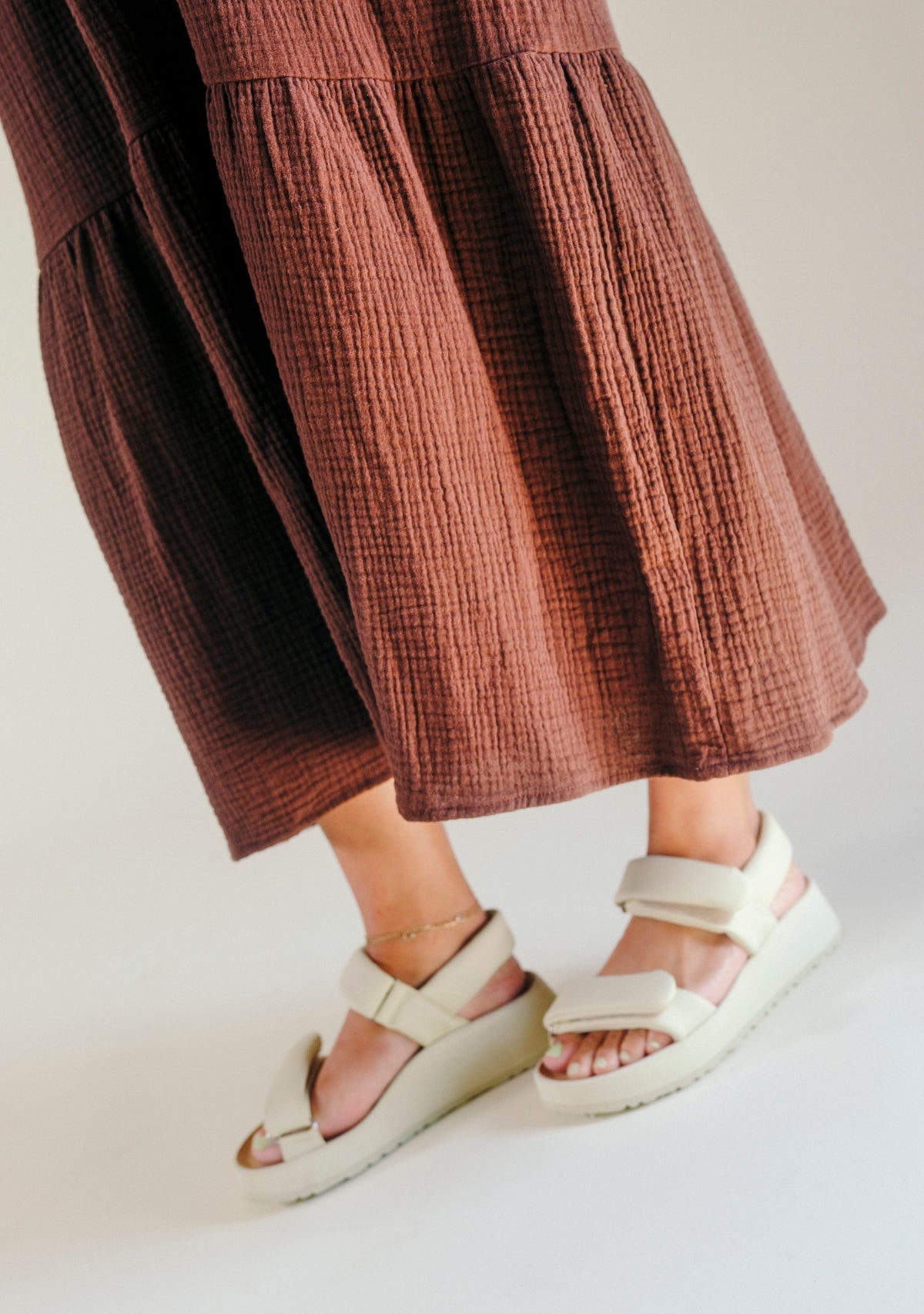 Teresa Tiered Tank Dress - Chicory Coffee - Homeland Harvest