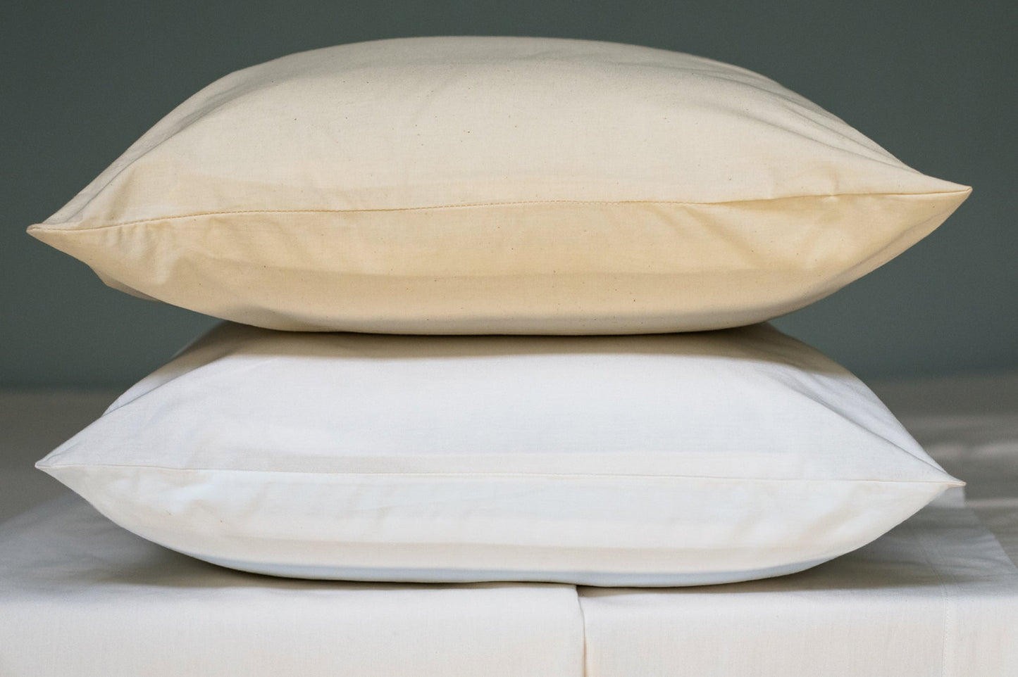 Natural Cotton Bed Pillowcases - Homeland Harvest