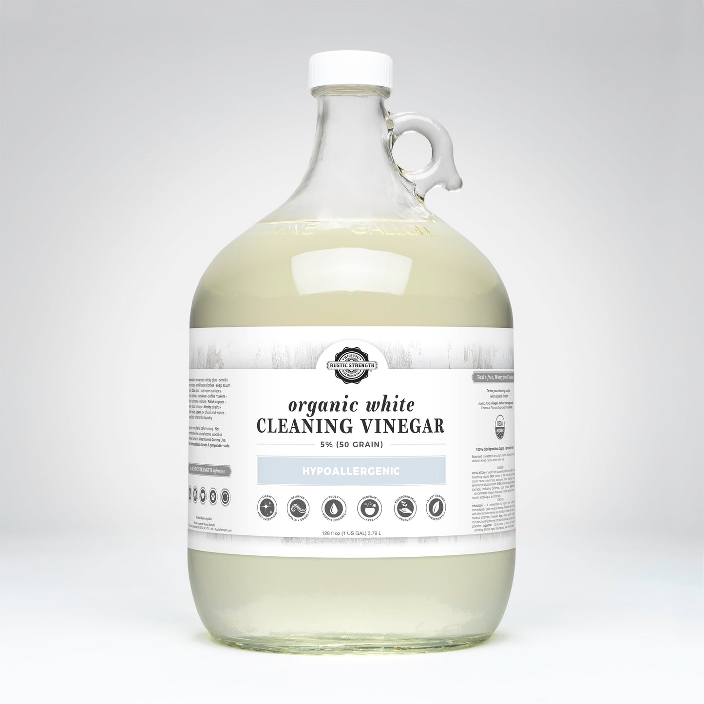 Organic White Cleaning Vinegar | 5% (50 grain) - Homeland Harvest