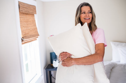 Natural Cotton Pillow With Wool Filling - Homeland Harvest