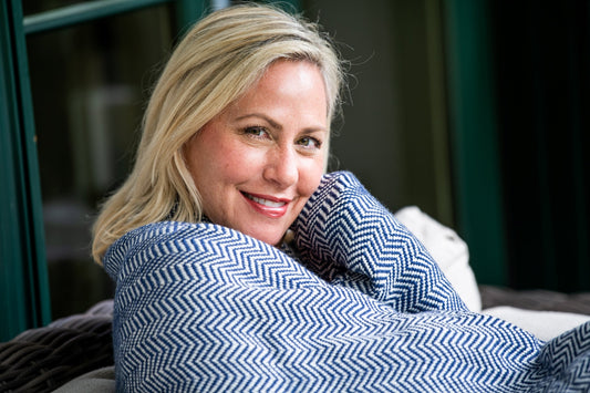 Chevron Pattern Soft Wool Throw Size Blanket - Homeland Harvest