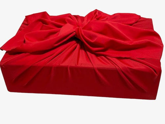 Extra Large Reusable Cloth Furoshiki Gift Wrap | Bright Red - Homeland Harvest
