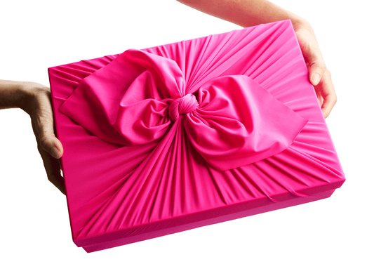 Large Reusable Cloth Furoshiki Gift Wrap | Hot Pink - Homeland Harvest