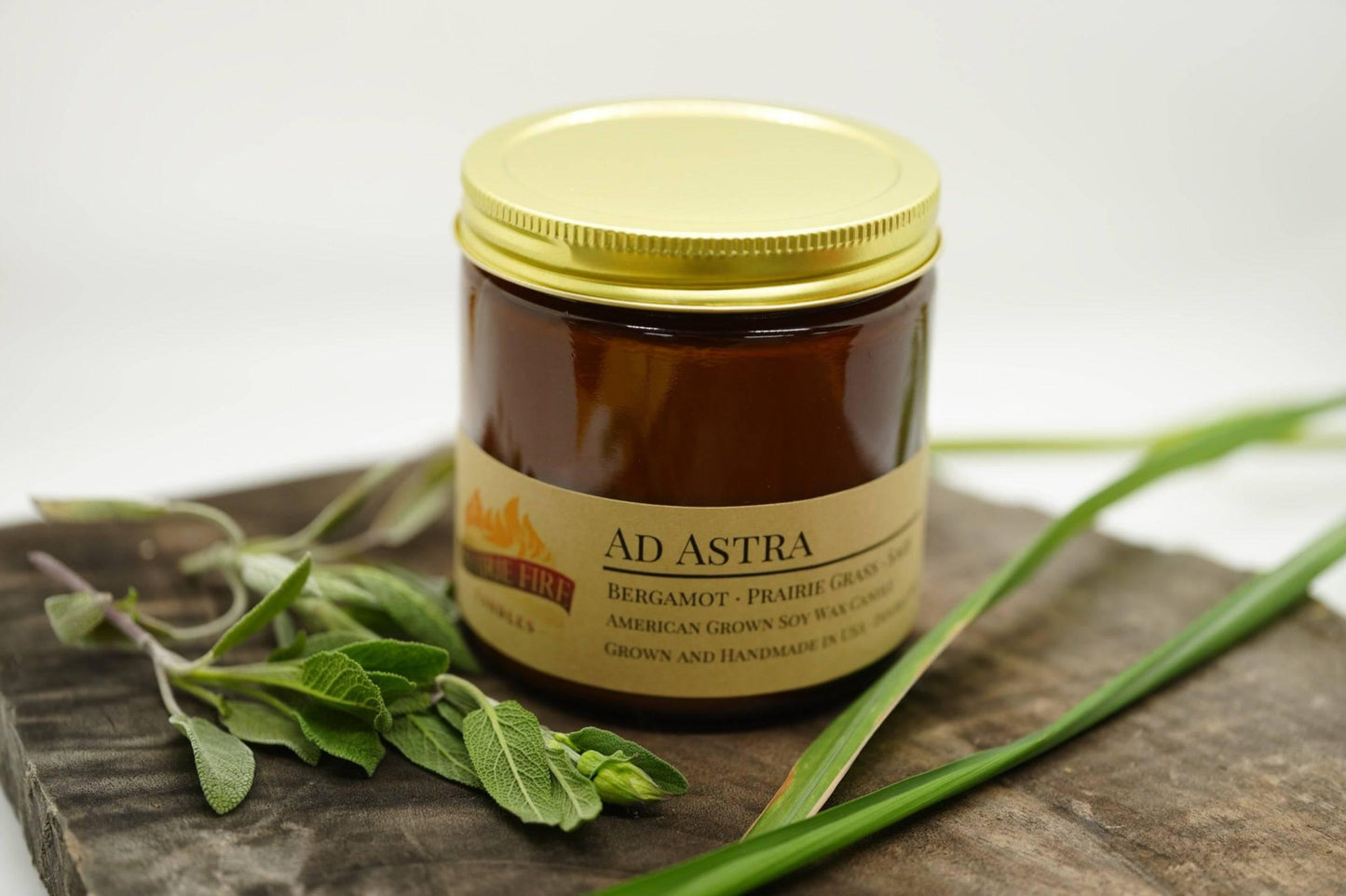 Ad Astra Soy Wax Candle | 16 oz Double Wick Amber Apothecary Jar