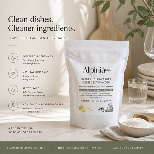 Powerful Natural Dishwasher Detergent with Bioenzymes