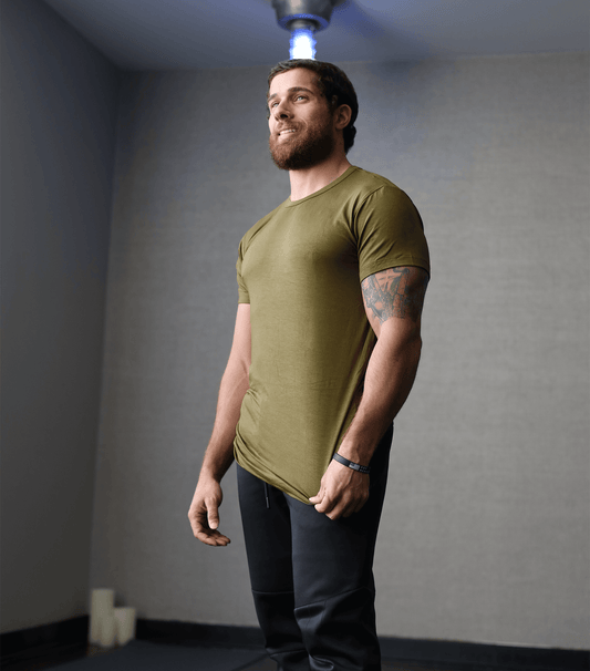 Bamboo Aerotech T-Shirt - Olive Green - Homeland Harvest