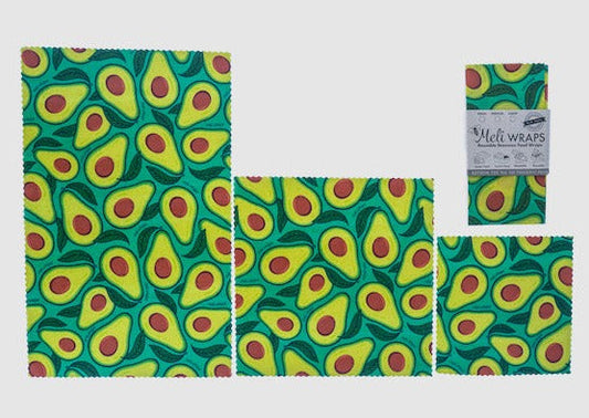 Beeswax Food Wrap - Avocado Print - Homeland Harvest