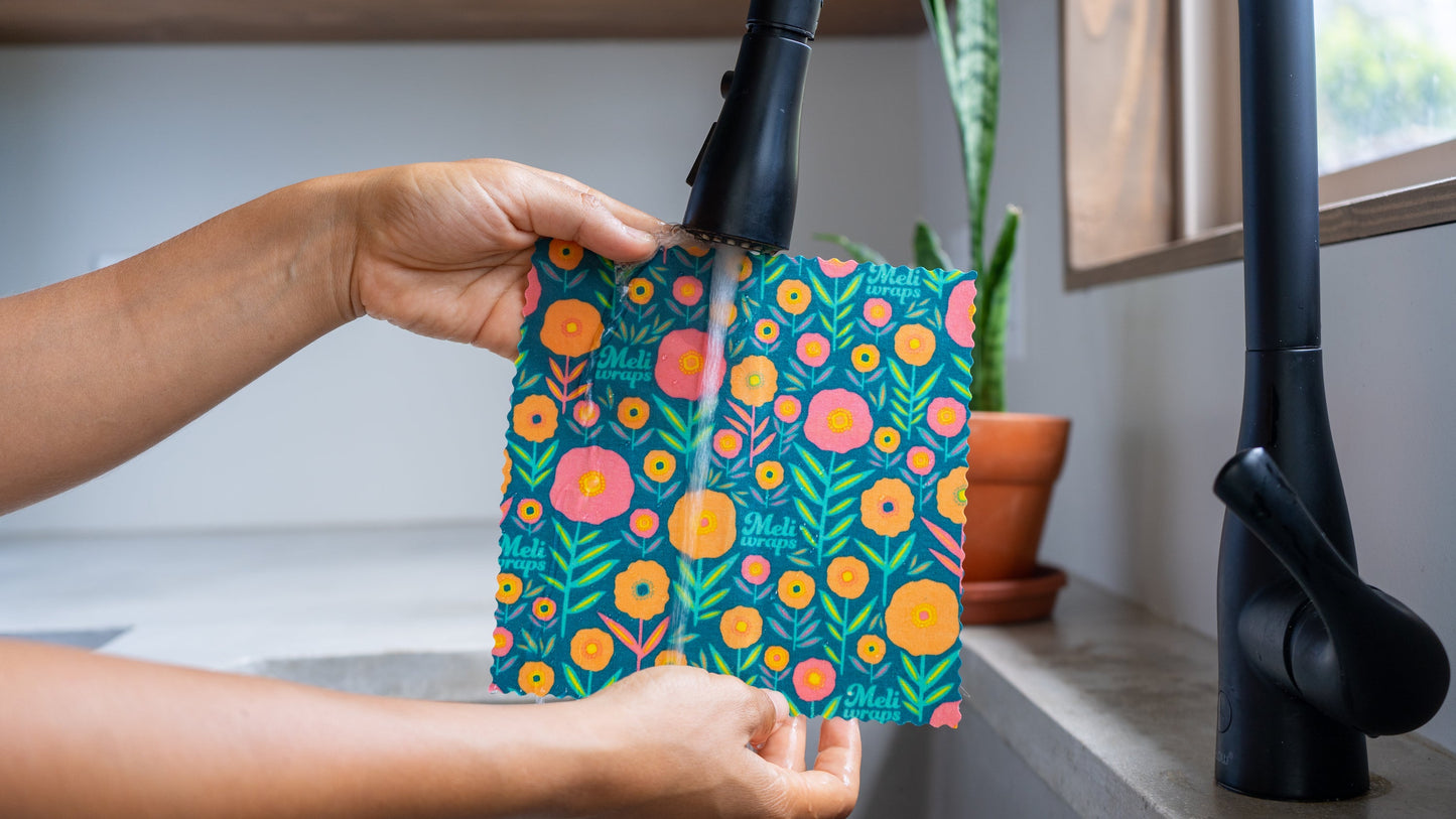 Beeswax Food Wrap - Fall Bloom Print - Homeland Harvest