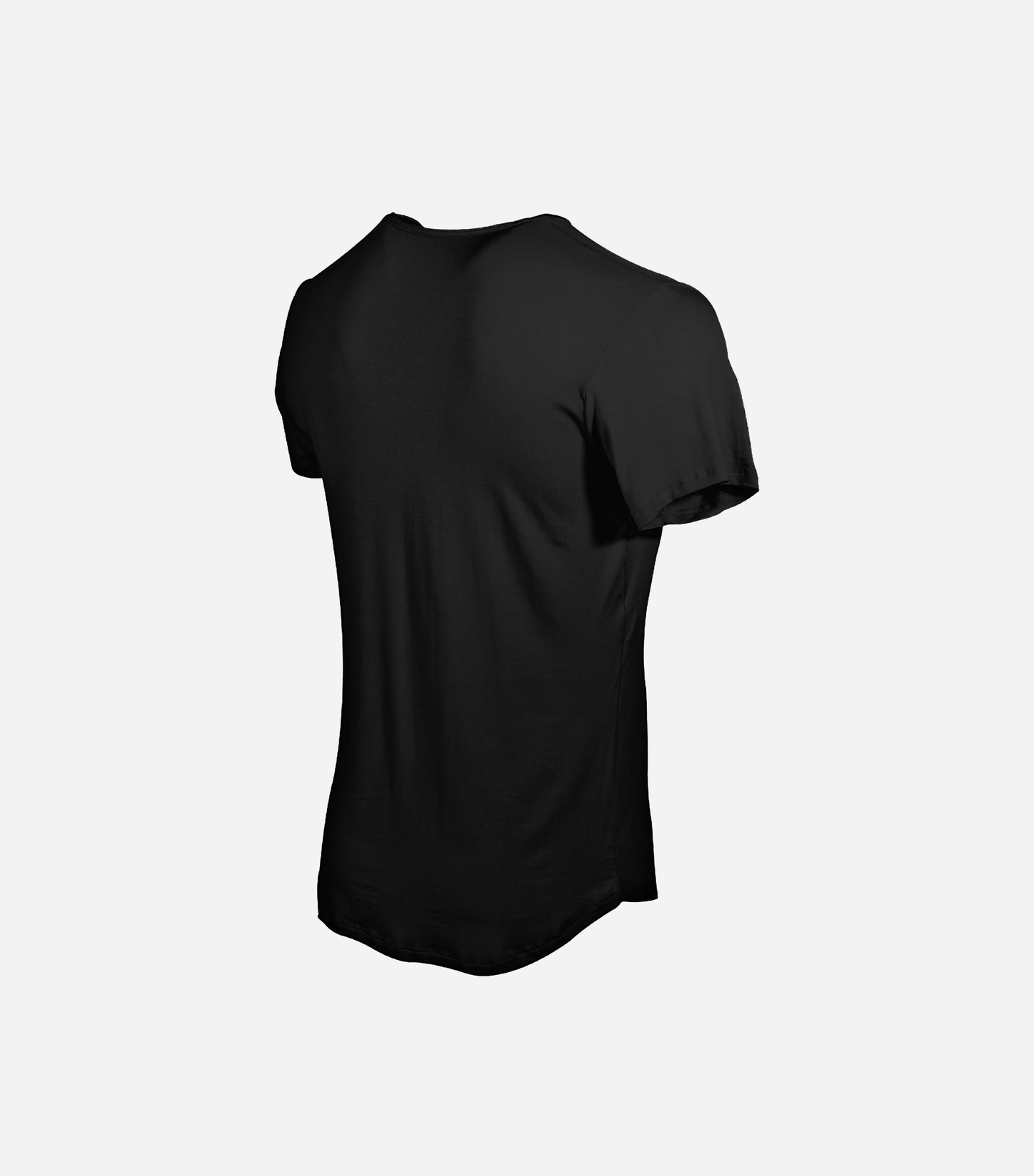 Bamboo Swift Curve-Hem Tee - Black - Homeland Harvest