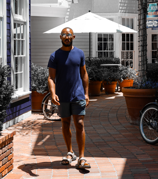 Bamboo Aerotech T-Shirt - Navy Blue - Homeland Harvest