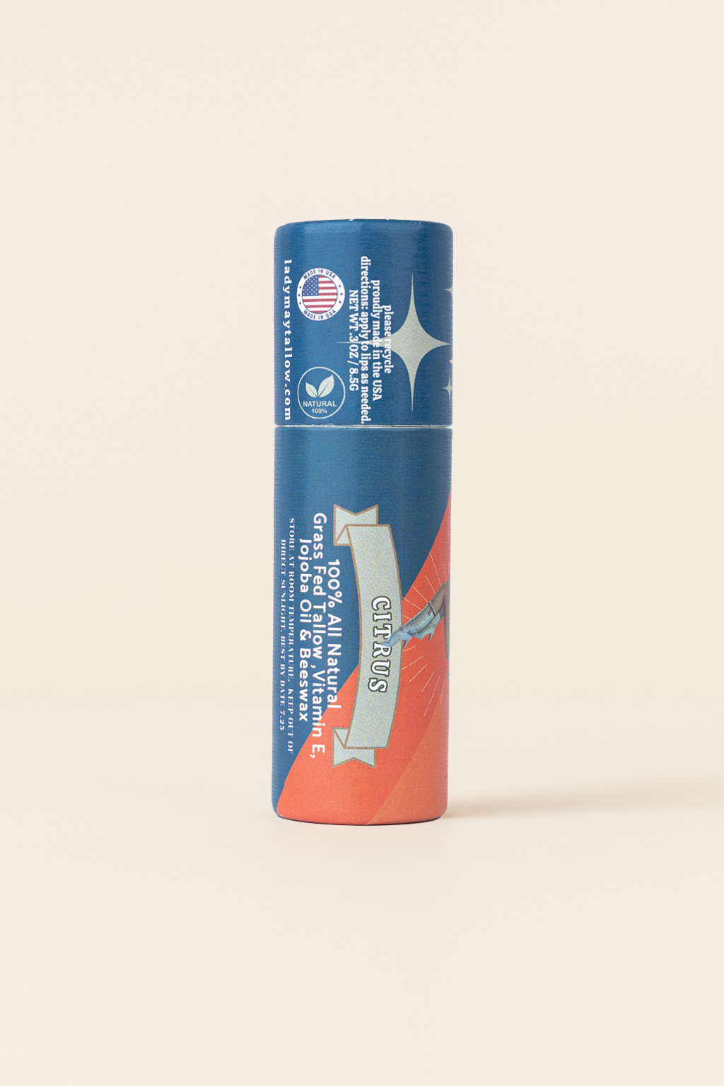 Lady May Tallow Lip Balm | All Natural Beef Tallow Lip Balm
