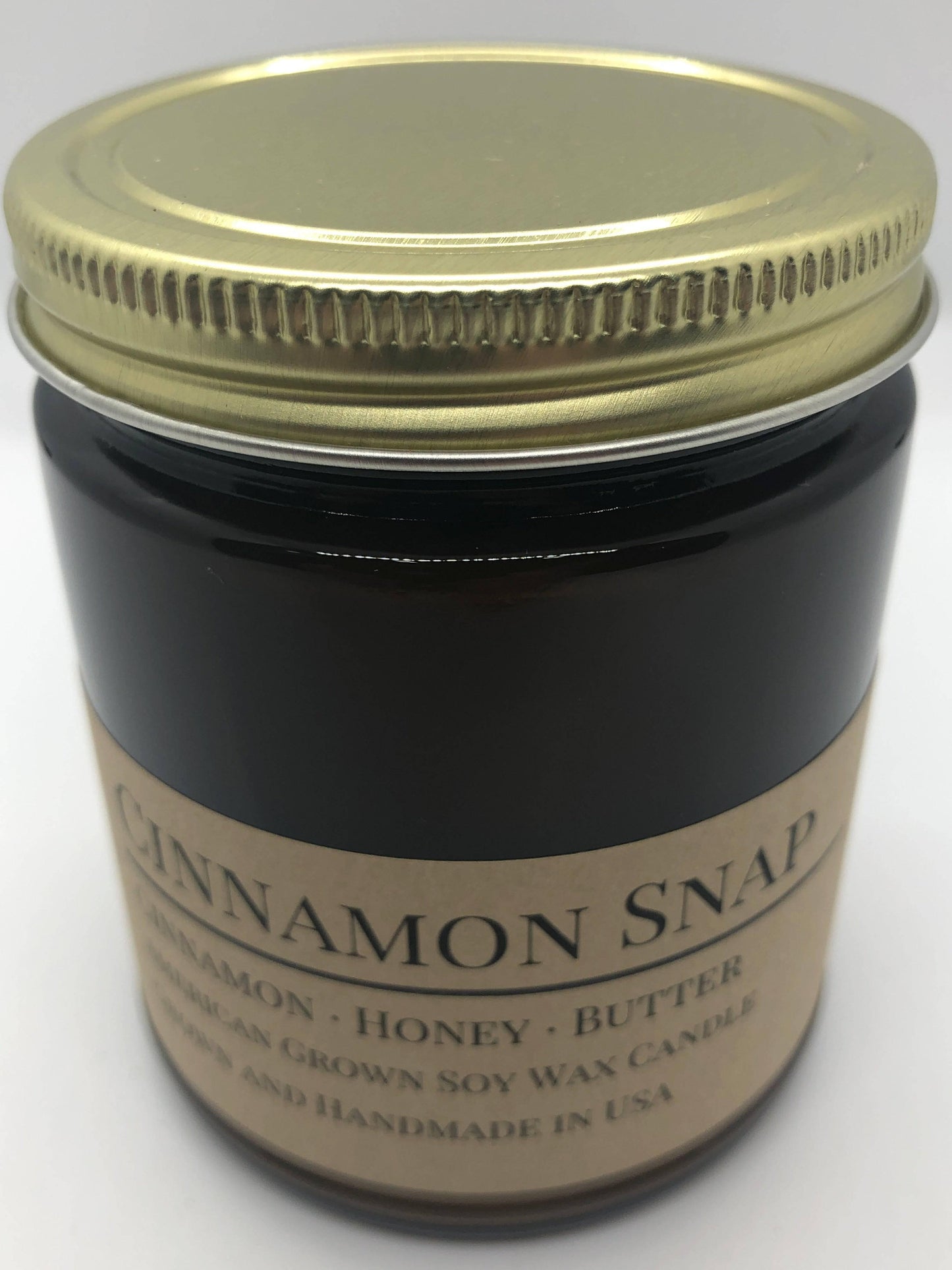 Cinnamon Snap Soy Wax Candle | 9 oz Amber Apothecary