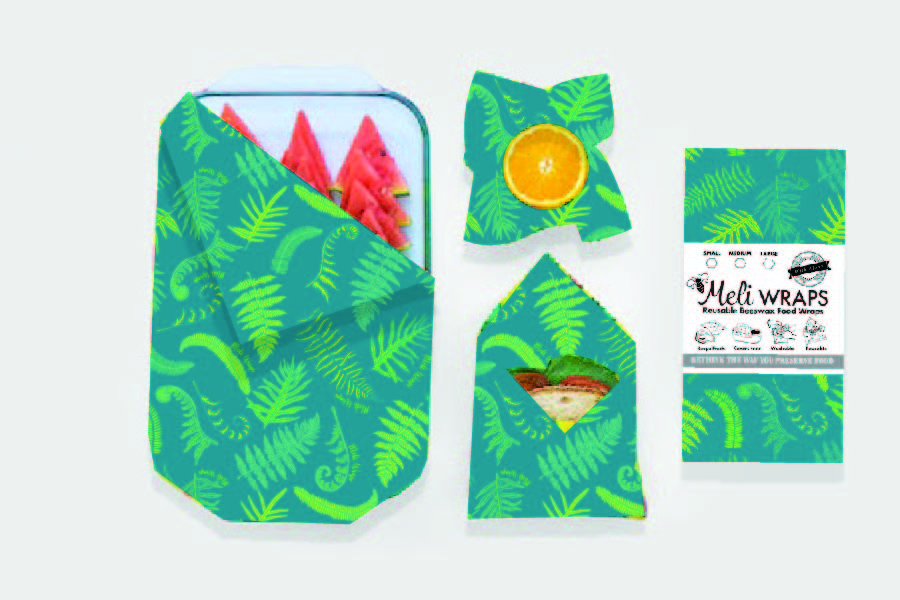 Beeswax Food Wrap - Fern Print - Homeland Harvest