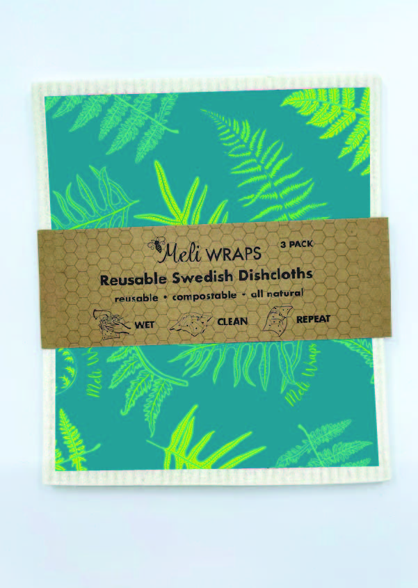 Fern Swedish Dish Cloth Set of 3 - Homeland Harvest