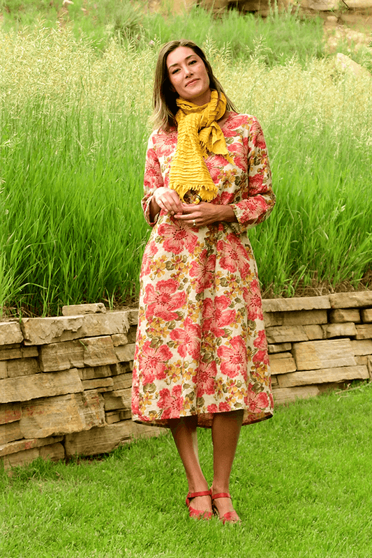 floral linen dress - Homeland Harvest
