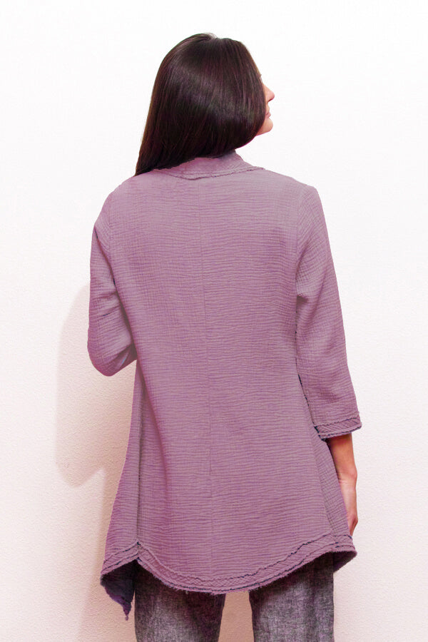 organic cotton gauze open front jacket - Homeland Harvest