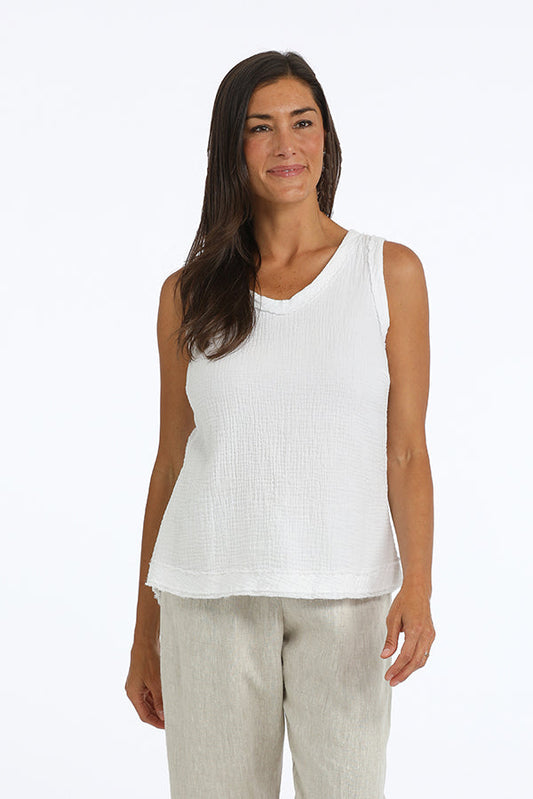 100% Certified Organic Cotton V-Neck Tank Top - Homeland Harvest