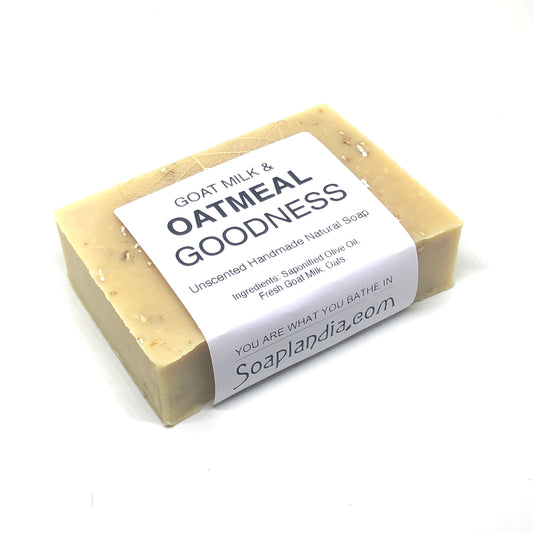 Goat Milk & Oatmeal Bar Soap, Unscented - Homeland Harvest