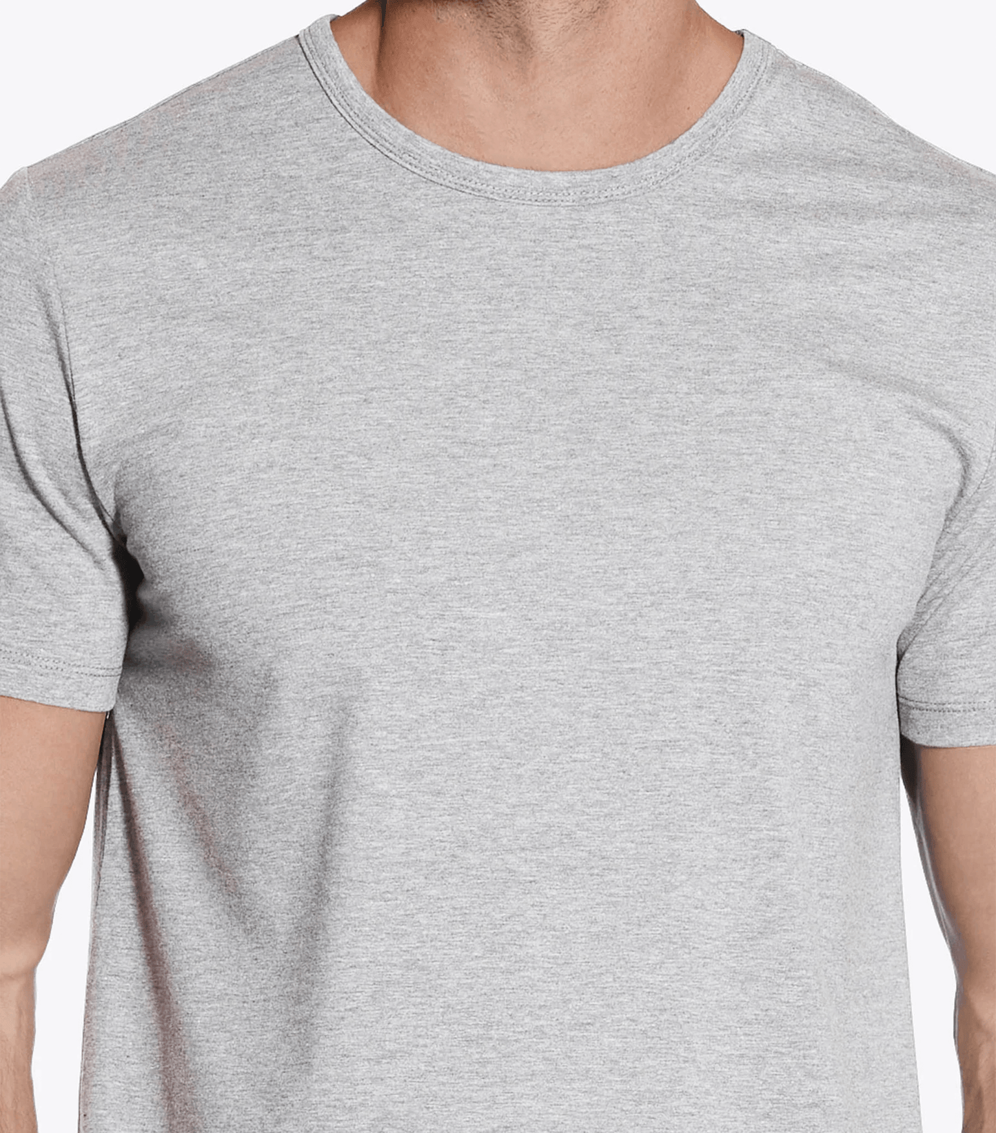 Bamboo Swift Curve-Hem T-Shirt - Heather Grey - Homeland Harvest