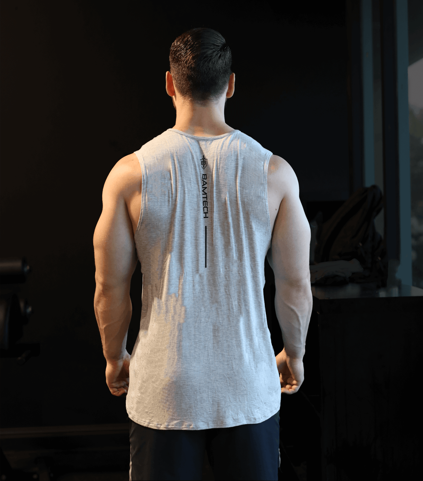 Bamboo Aerotech Tank - Training Div. Heather Grey - Homeland Harvest