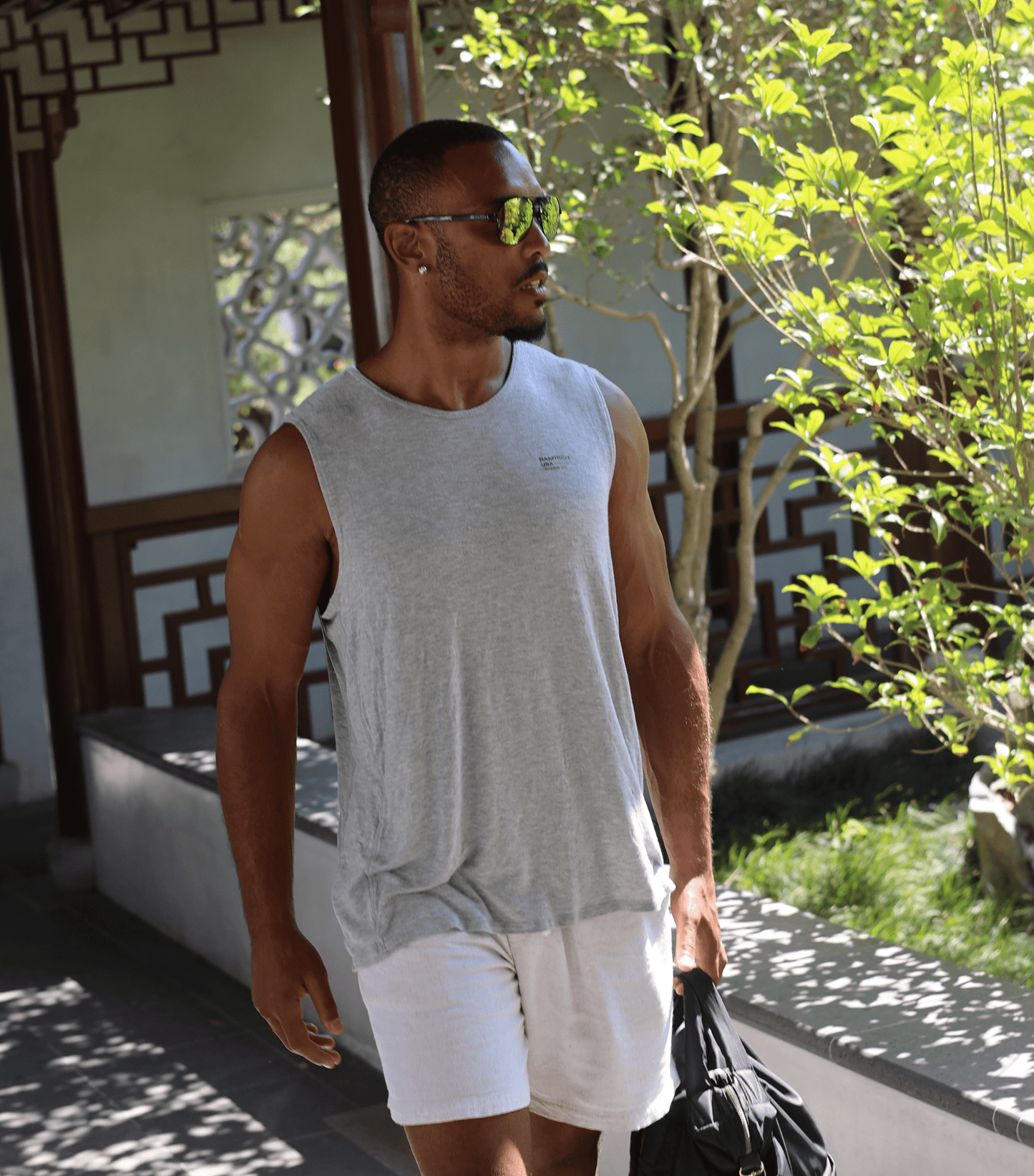 Bamboo Aerotech Tank - Training Div. Heather Grey - Homeland Harvest