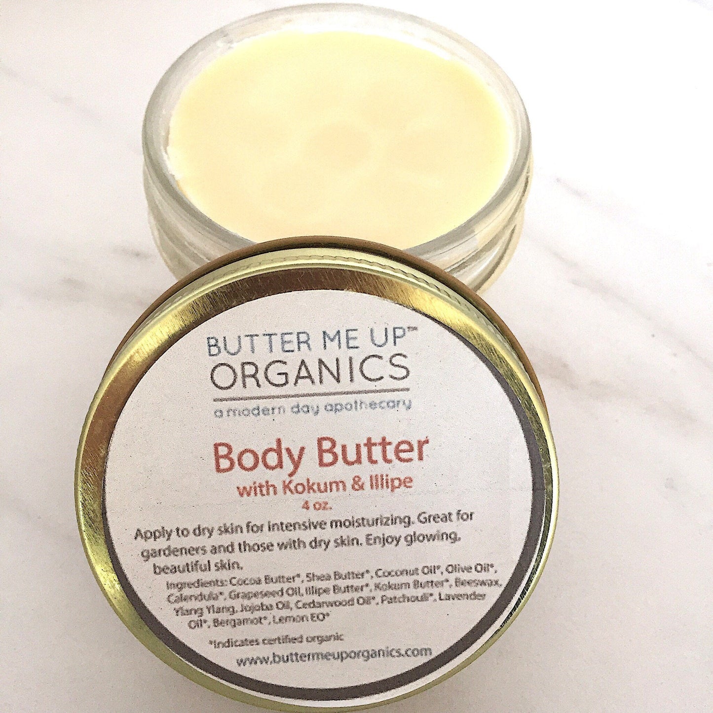 Organic Body Butter / Gardener's Hands / Gardner's Therapy / Elbow Lotion / Heel Lotion / Dry Skin / Dry Hands / Foot Lotion / Hydrating - Homeland Harvest