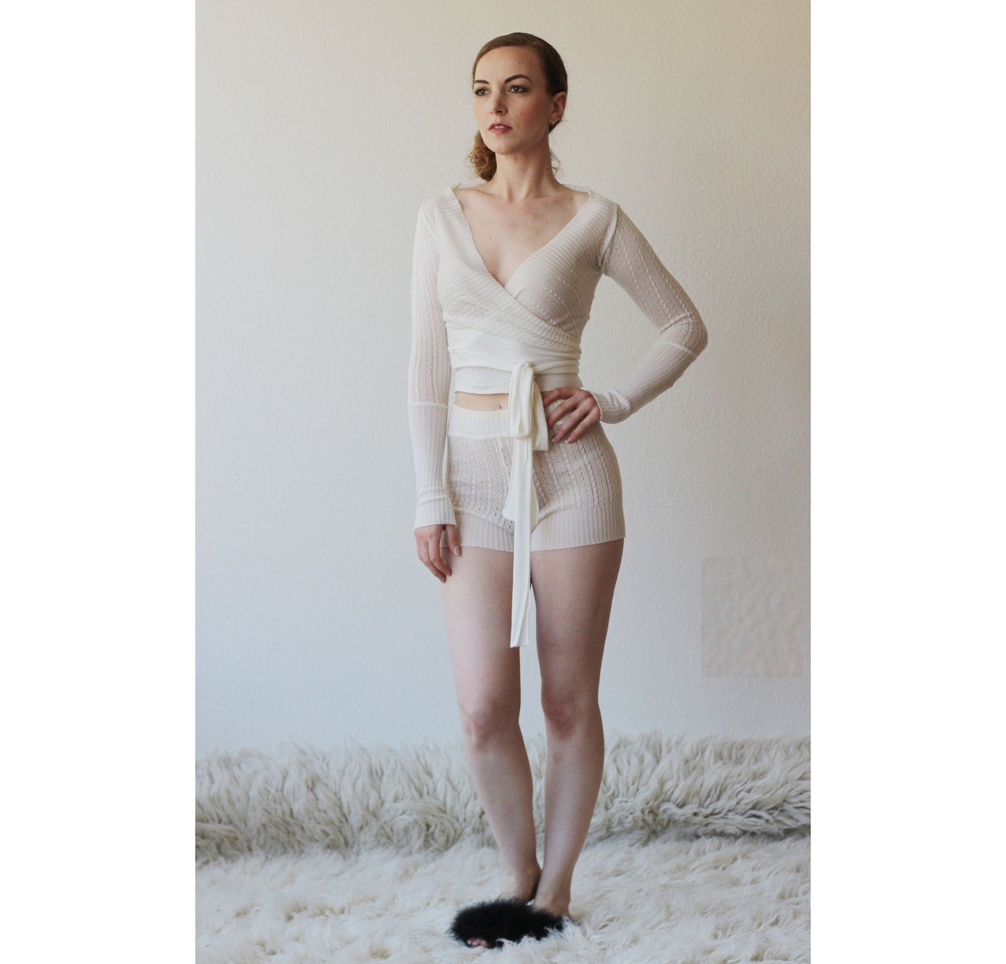 silk and cashmere shrug or wrap cardigan - Homeland Harvest