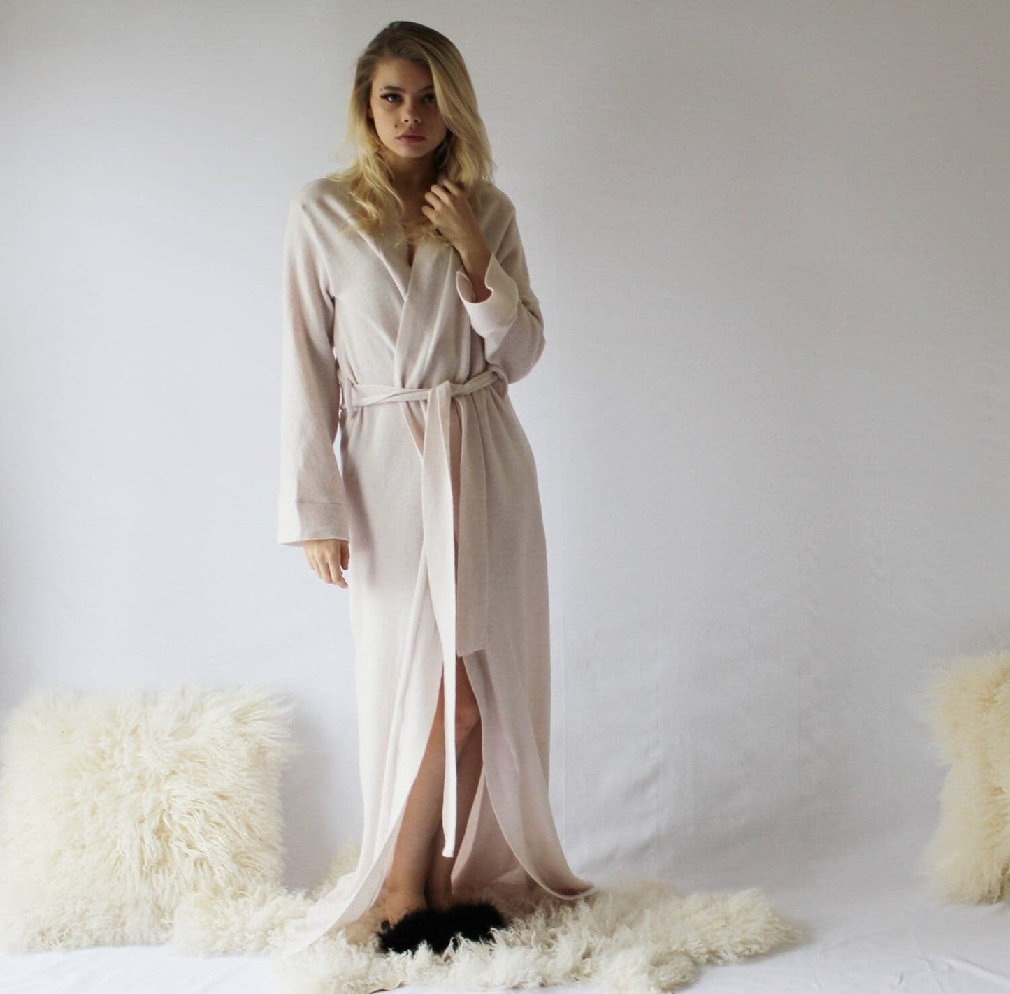 Long Merino Wool Robe - Homeland Harvest