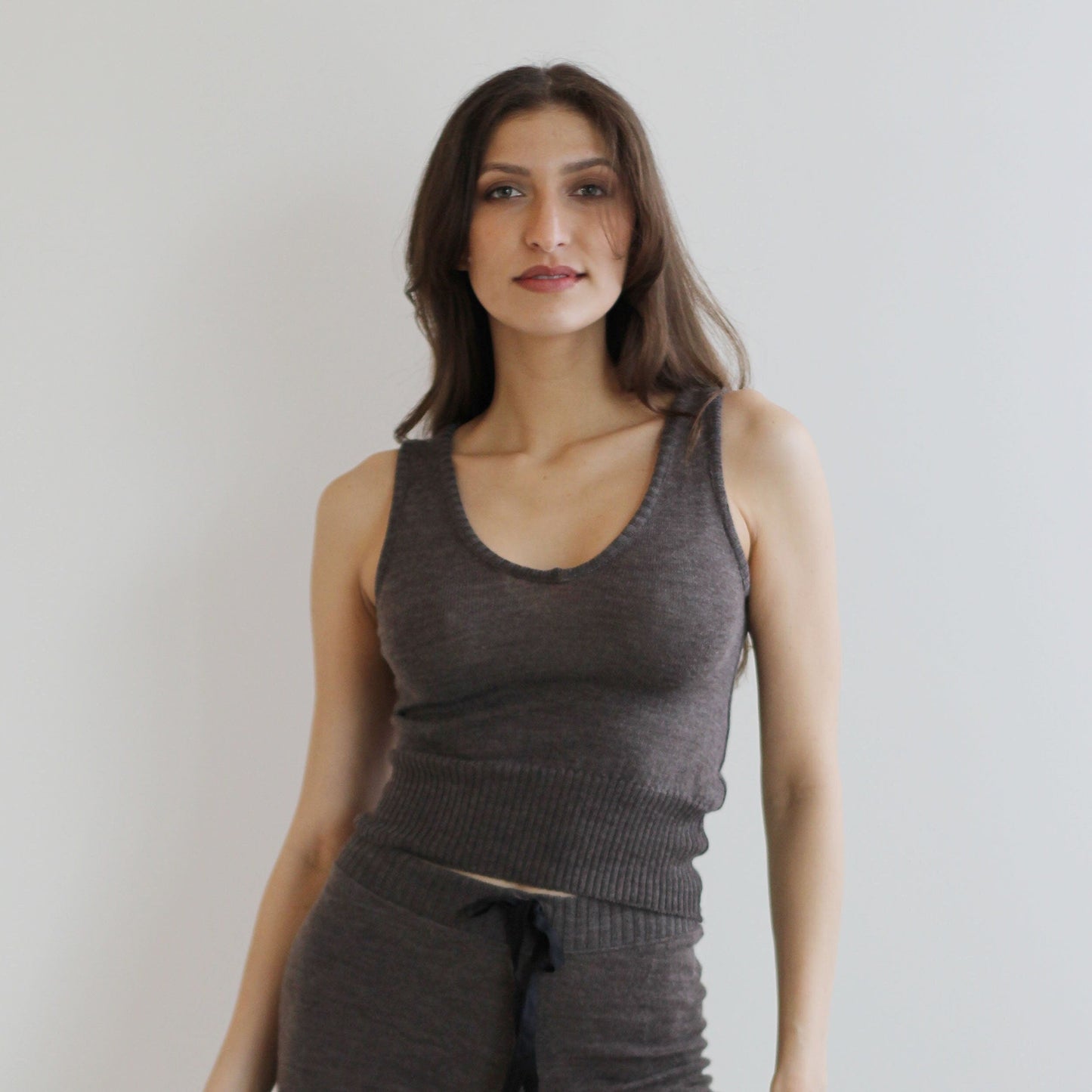 Wool Knit cropped Tank Top - Homeland Harvest