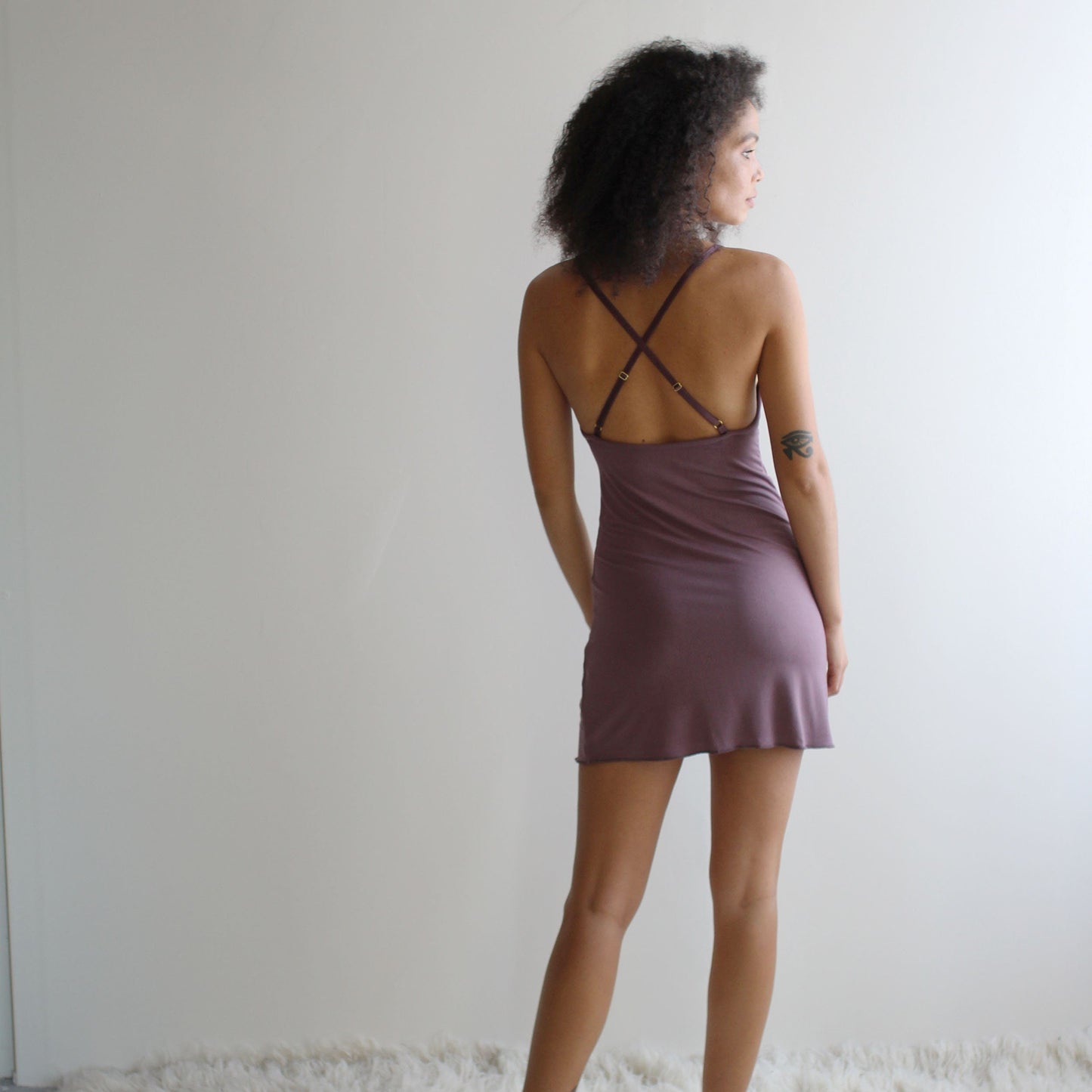 Nightgown in Soft Bamboo Jersey with Lace Trim - Homeland Harvest