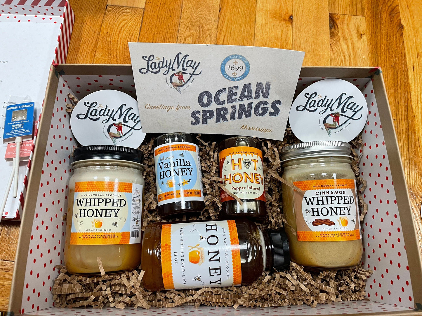 Vanilla Infused Raw Unfiltered Honey, 9oz glass jar by The Lady May