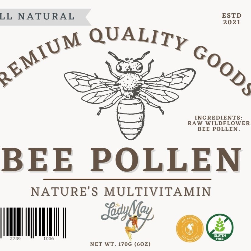 Bee Pollen, 1 Pound All Natural Organic Superfood by the Lady May