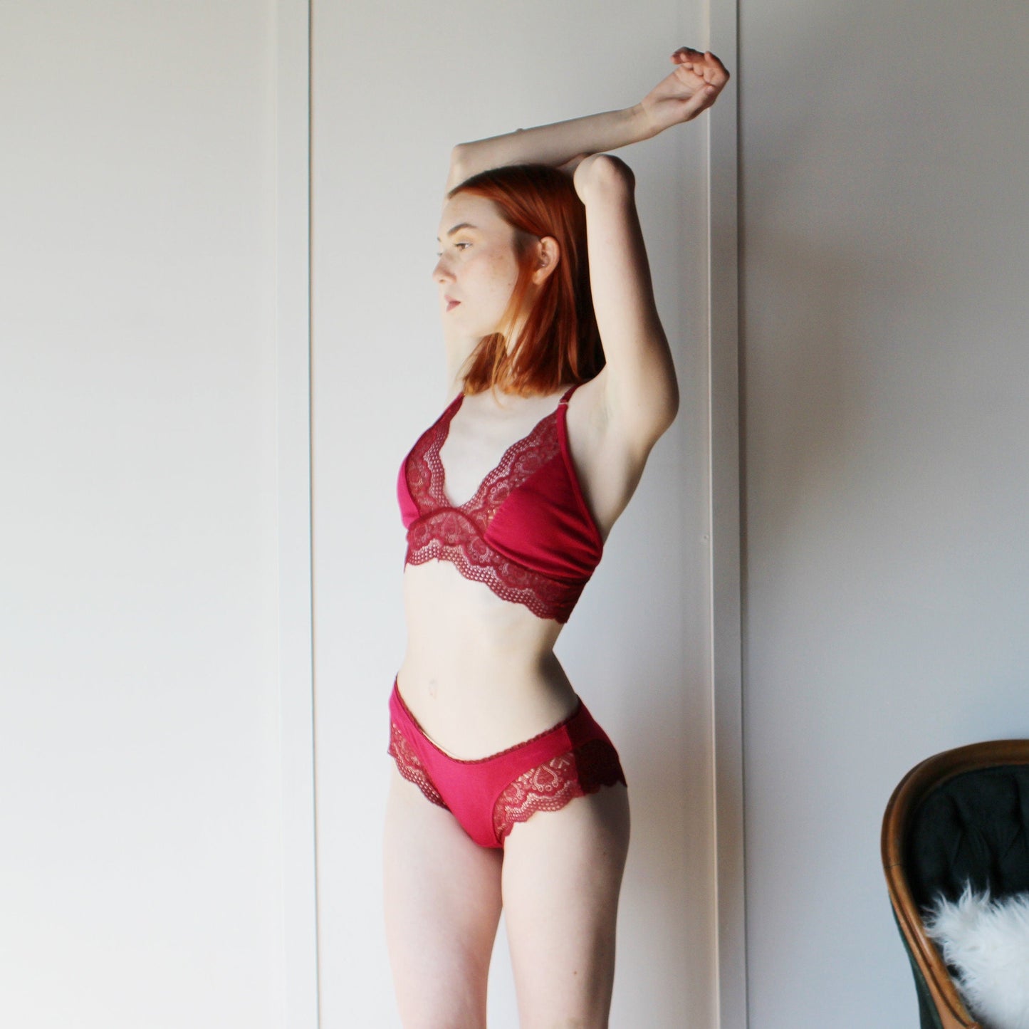 Tencel and Organic Cotton Lingerie with Lace Trim - Homeland Harvest