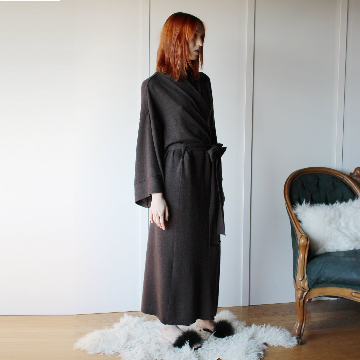 Wool Kimono Robe - Homeland Harvest