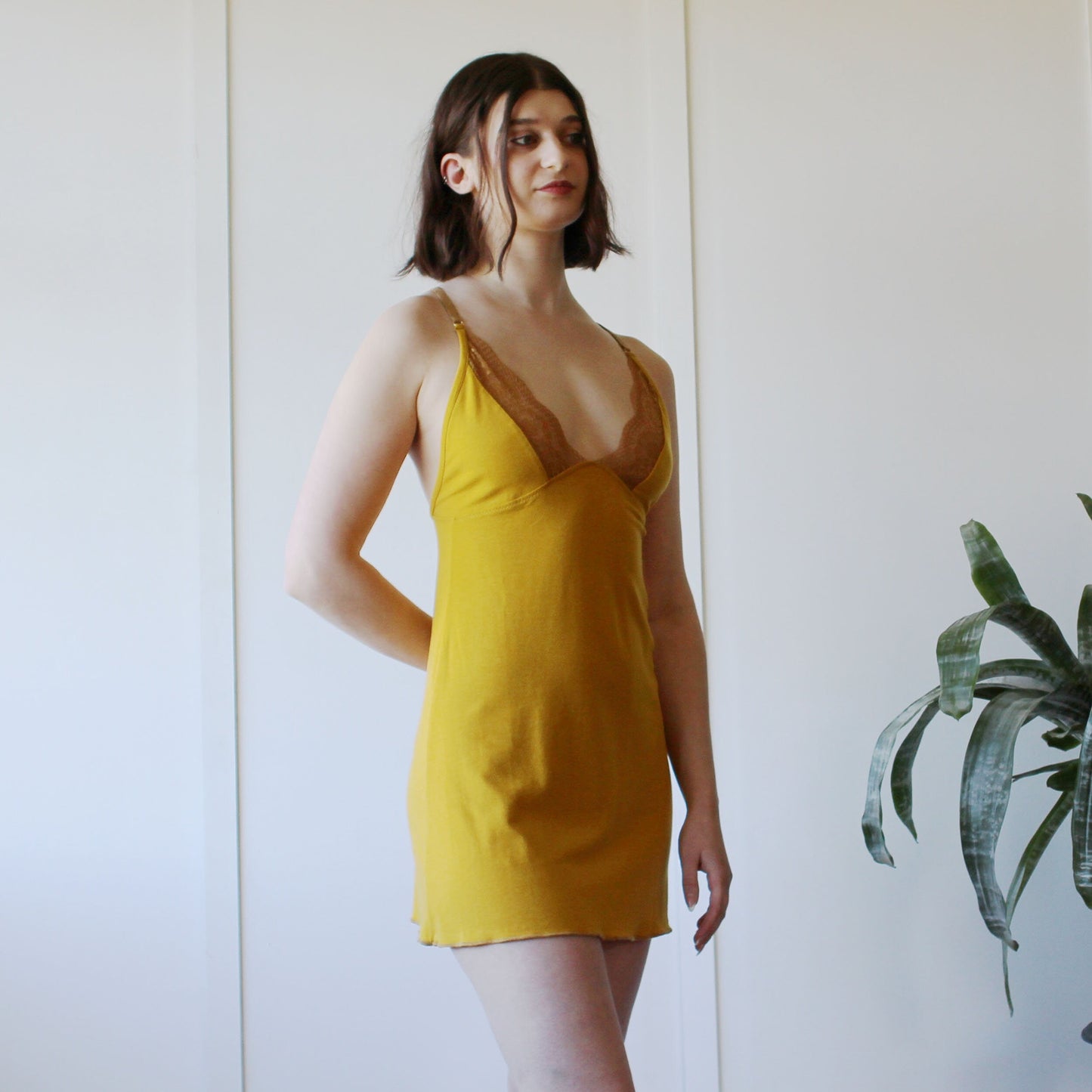 Tencel and Organic Cotton Nightgown with lace trim - Homeland Harvest