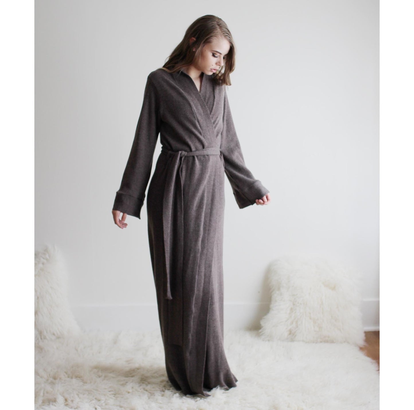 Long Merino Wool Robe - Homeland Harvest